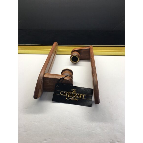 Vtg The Cape Craft Collection Wood Wall Sconces Candle Holders NEW - Set of 4 - Picture 11 of 16